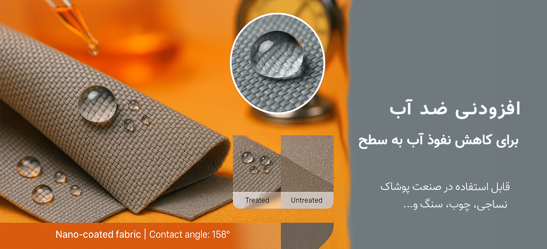 افزودنی ضد آب  برای منسوجات و پوشش‌ها 
